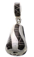 Jet And Sterling Silver Slide Pendant WX42725